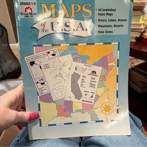 Maps of the U.S.A. Educational workbook
